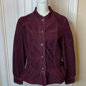 Ashley Judd Plum Wine Corduroy Blazer Jacket Size Large